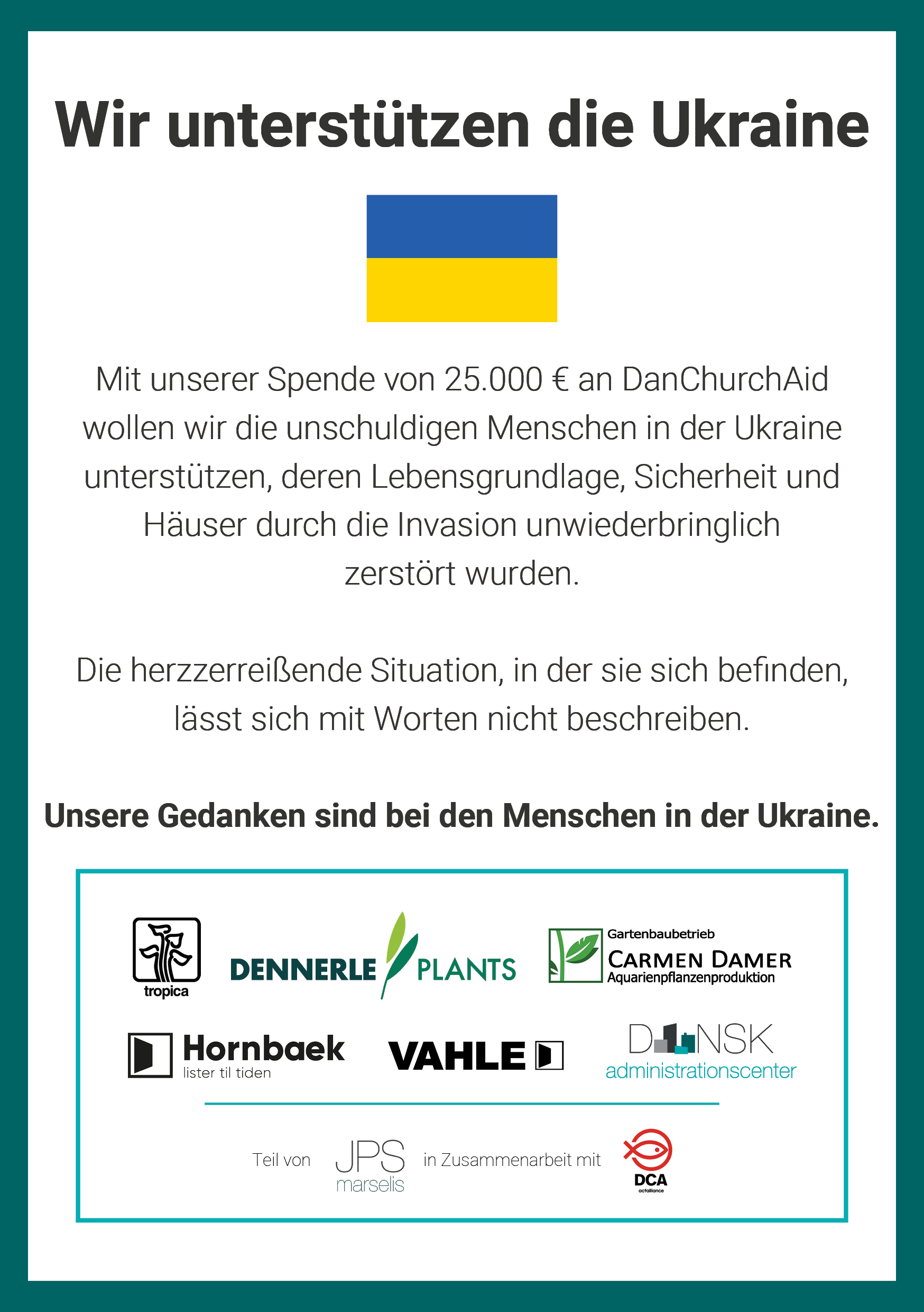 Wir unterstützen die Ukraine
